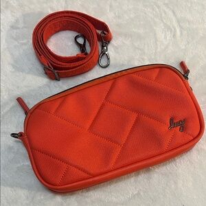 lug Quilted Crossbody Bag in Orange